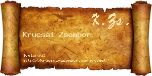 Krucsai Zsombor névjegykártya