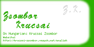 zsombor krucsai business card